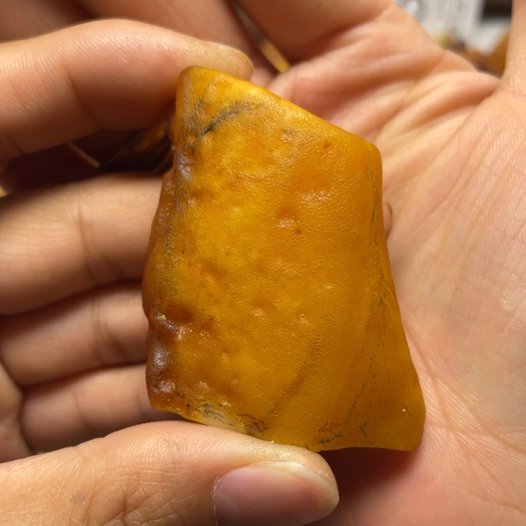 定制琥珀未镶嵌一*砖琥珀蜜蜡原石订制雕刻普贤