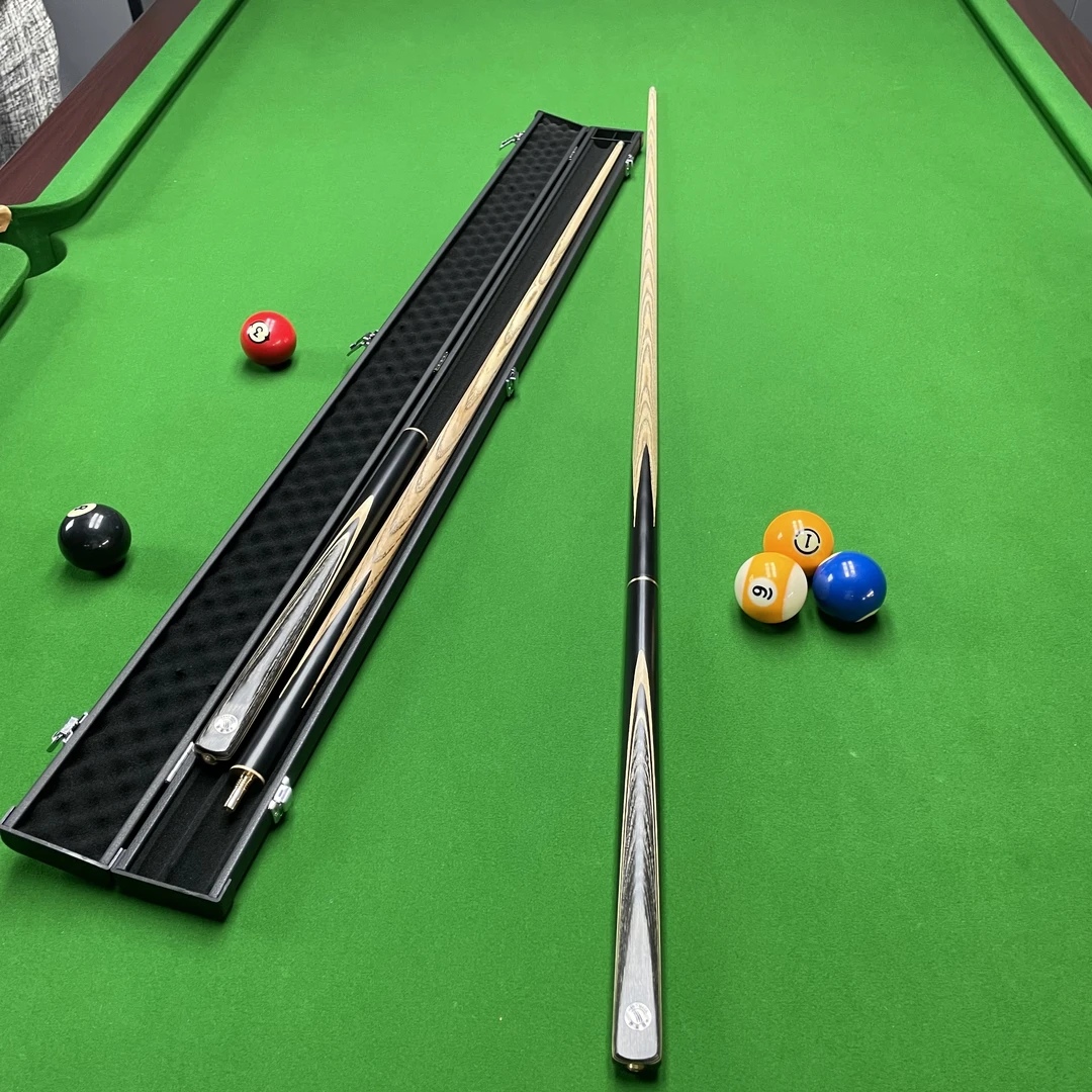 大中小头黑花台球杆斯诺克中式黑八桌球球杆球房私人杆新手入门