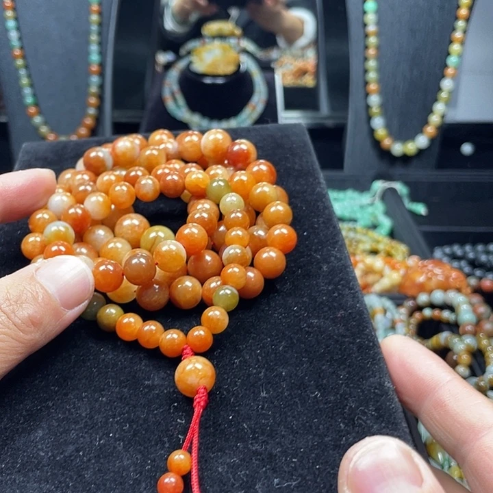 翡翠未镶嵌颈饰项链