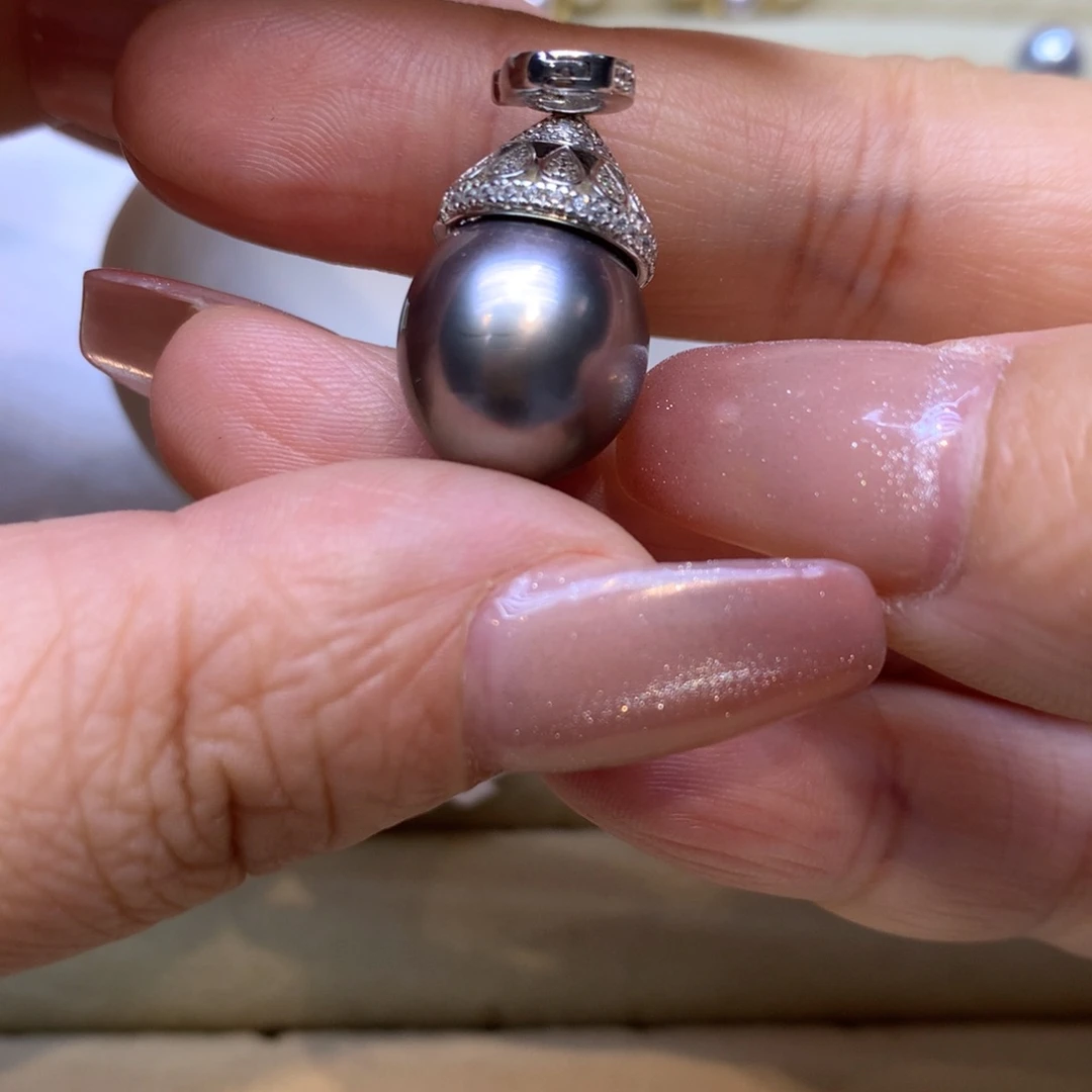 颈饰银S925镶嵌海水珍珠