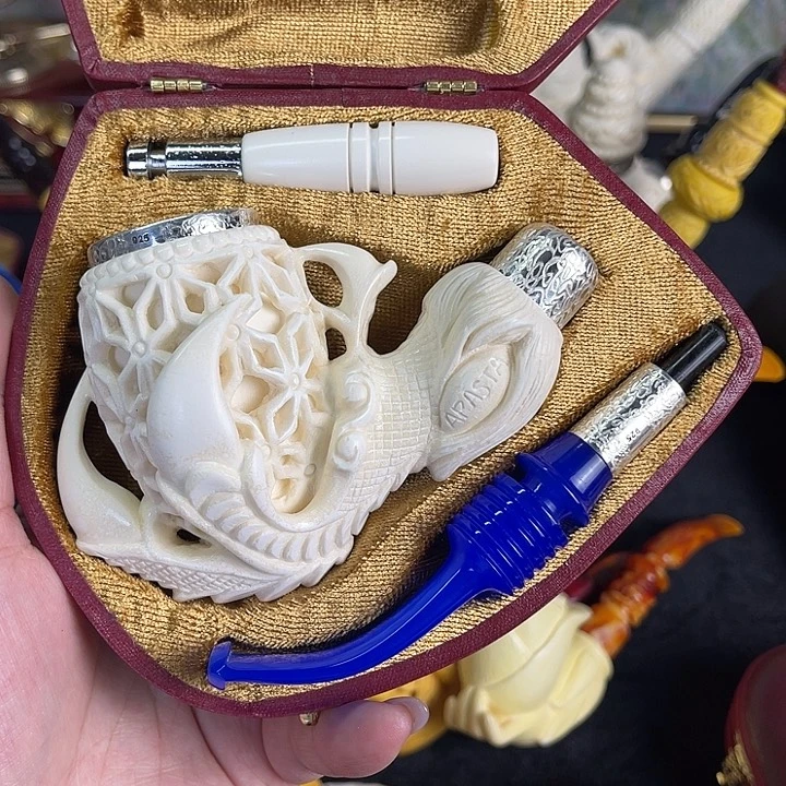 海泡石烟斗大号军插花篮龙蛋222