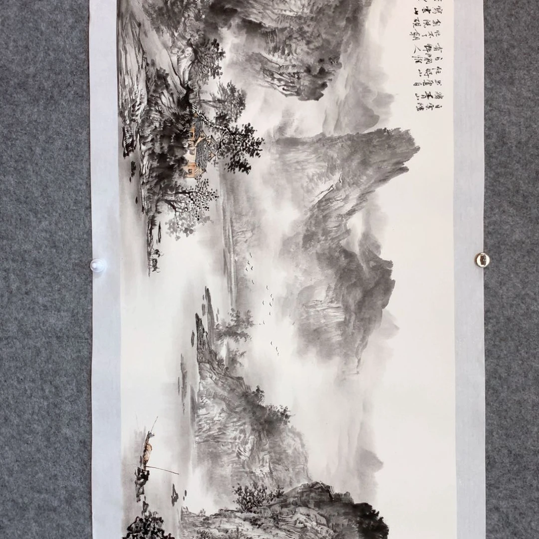 国画神**奕山水作品写意