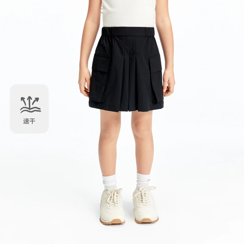 littlemoco童装25夏装女童速干弹力运动工装短裤裙裤#KBE2SOT031