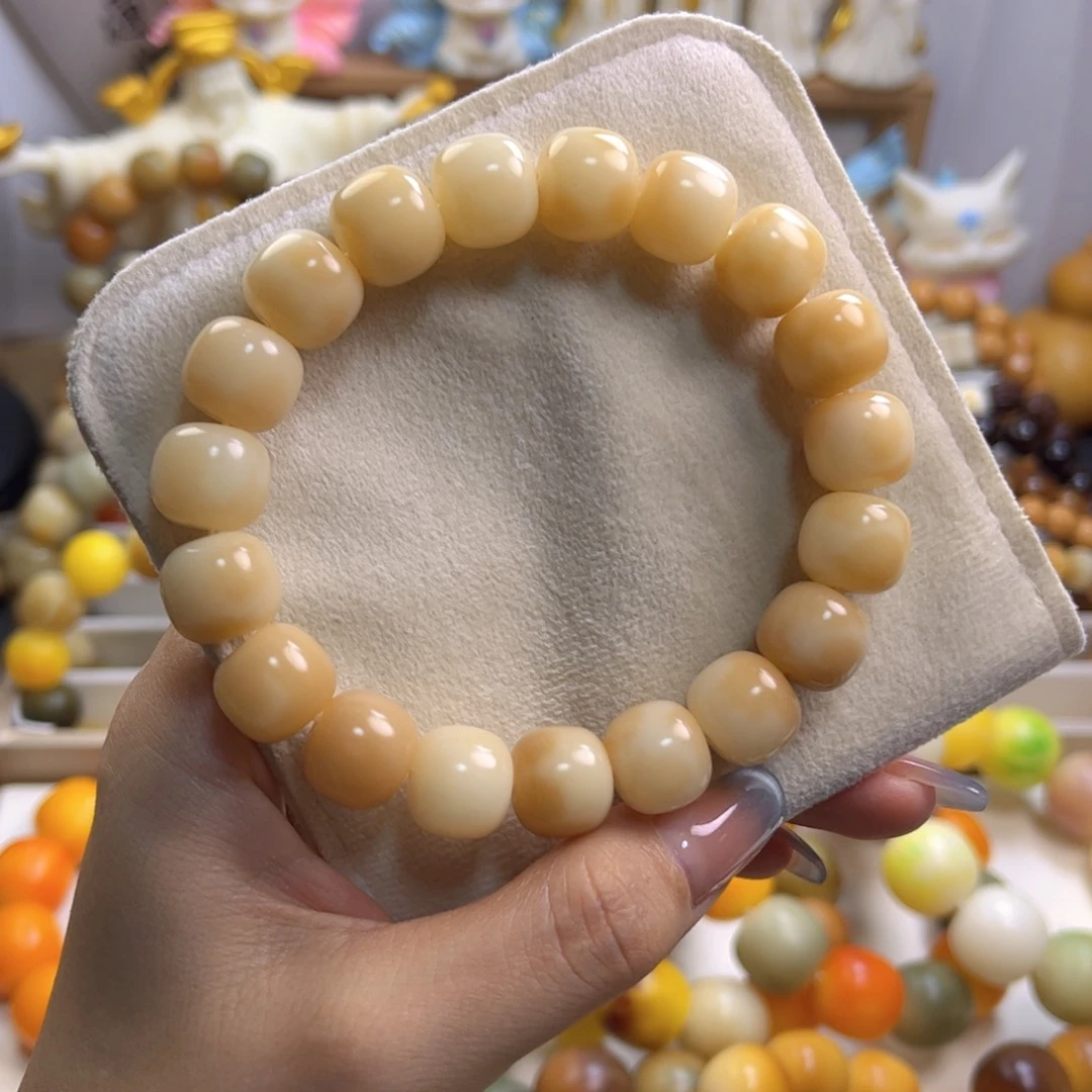 菩提根/象牙果手串太妃糖花皮13