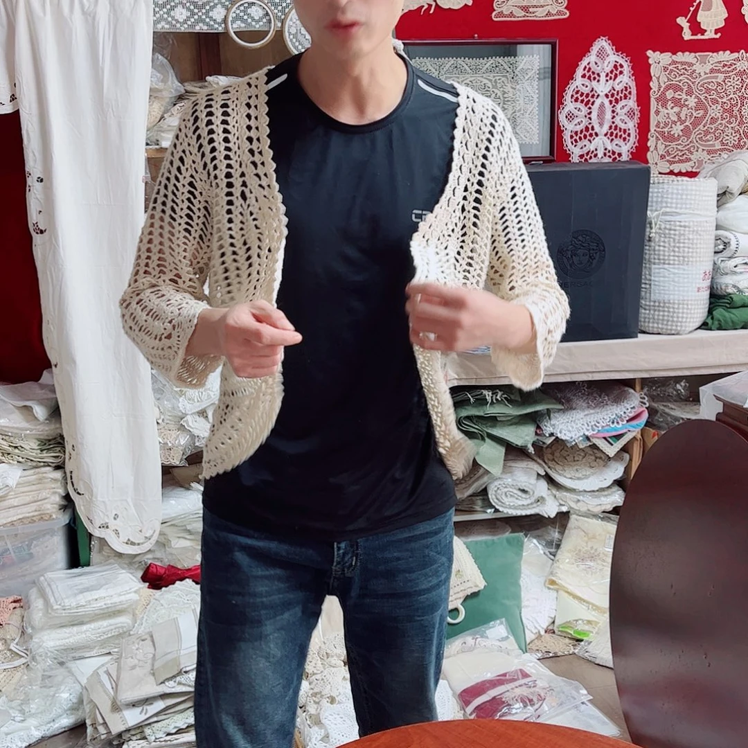 毛绒亚麻棉098-钩针衣服本