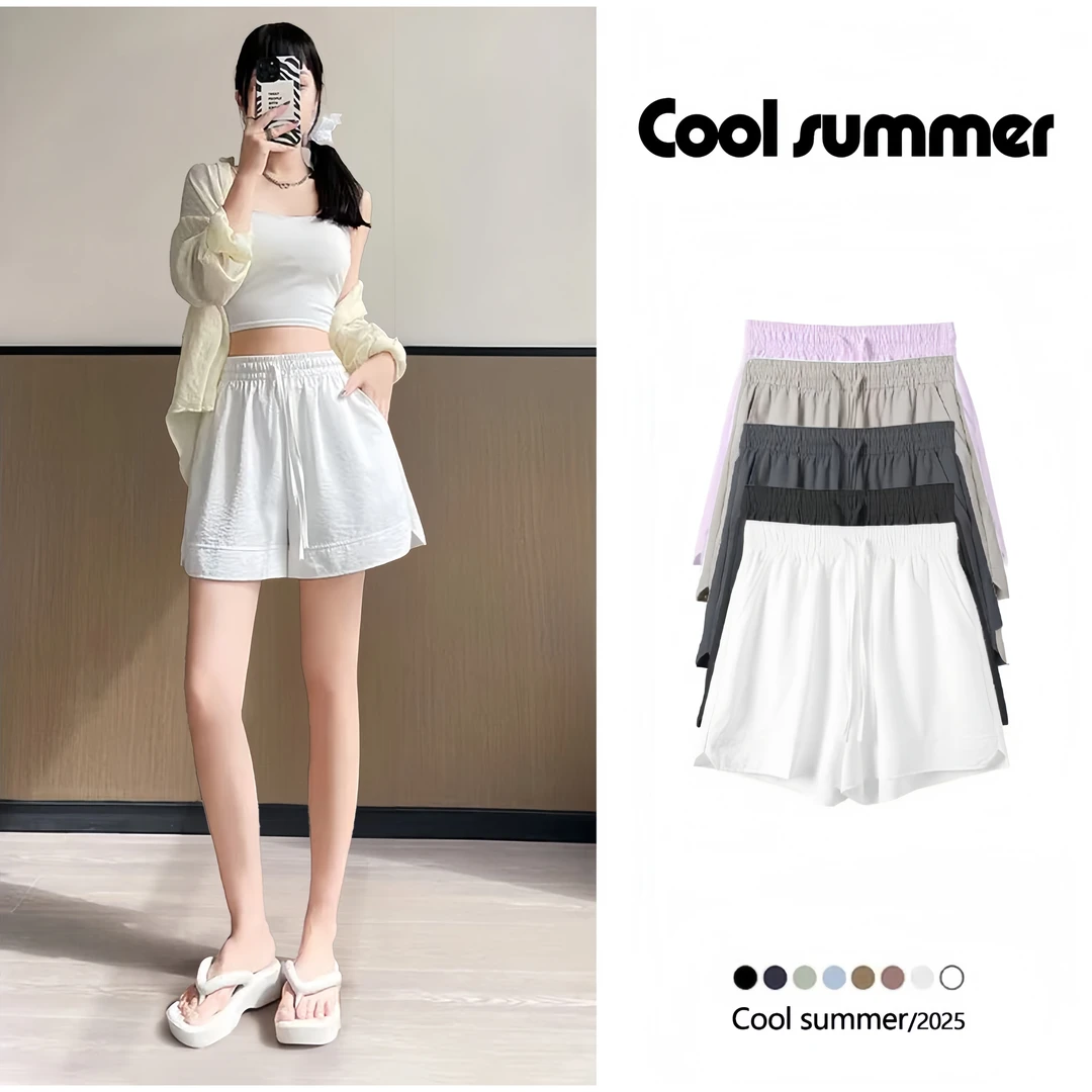 【现货+运费险】2025夏季新款短裤白色山本五分裤休闲宽松