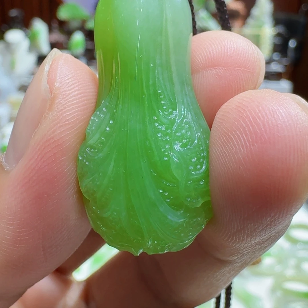 未镶嵌和田玉（碧玉）挂件和田玉碧玉玉白菜