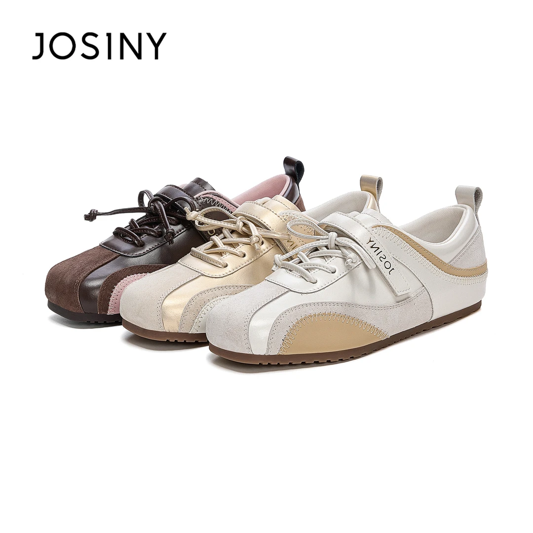 卓诗尼琥珀流光芭蕾德训鞋时尚潮流平底内增高休闲鞋软底运动鞋子