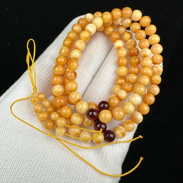 M5700天然原矿蜜蜡 脖挂 5mm 抖音基地质检发货