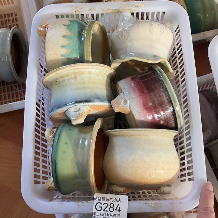 紫砂花盆284微瑕品口径7到8左右