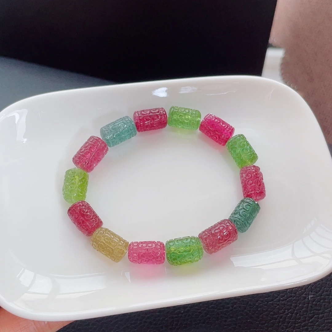 碧玺手链未镶嵌8.8mm左右