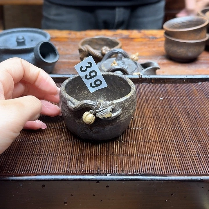 纯手工制作粗陶茶具