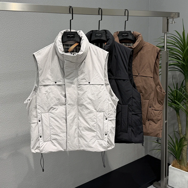 2025秋冬新款潮牌羽绒加厚休闲马甲男士宽松百搭保暖鸭绒防风坎肩