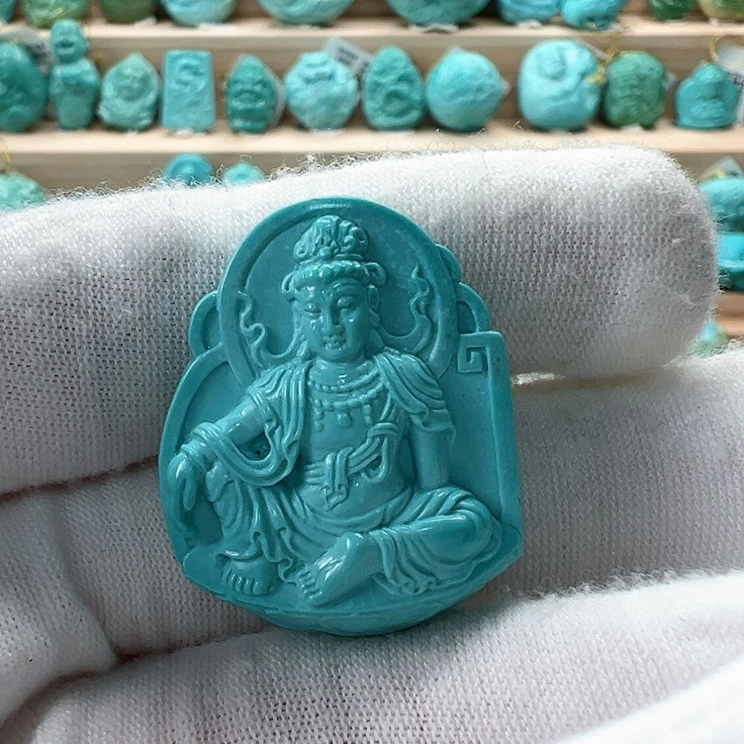 未镶嵌绿松石观音 22.8mm