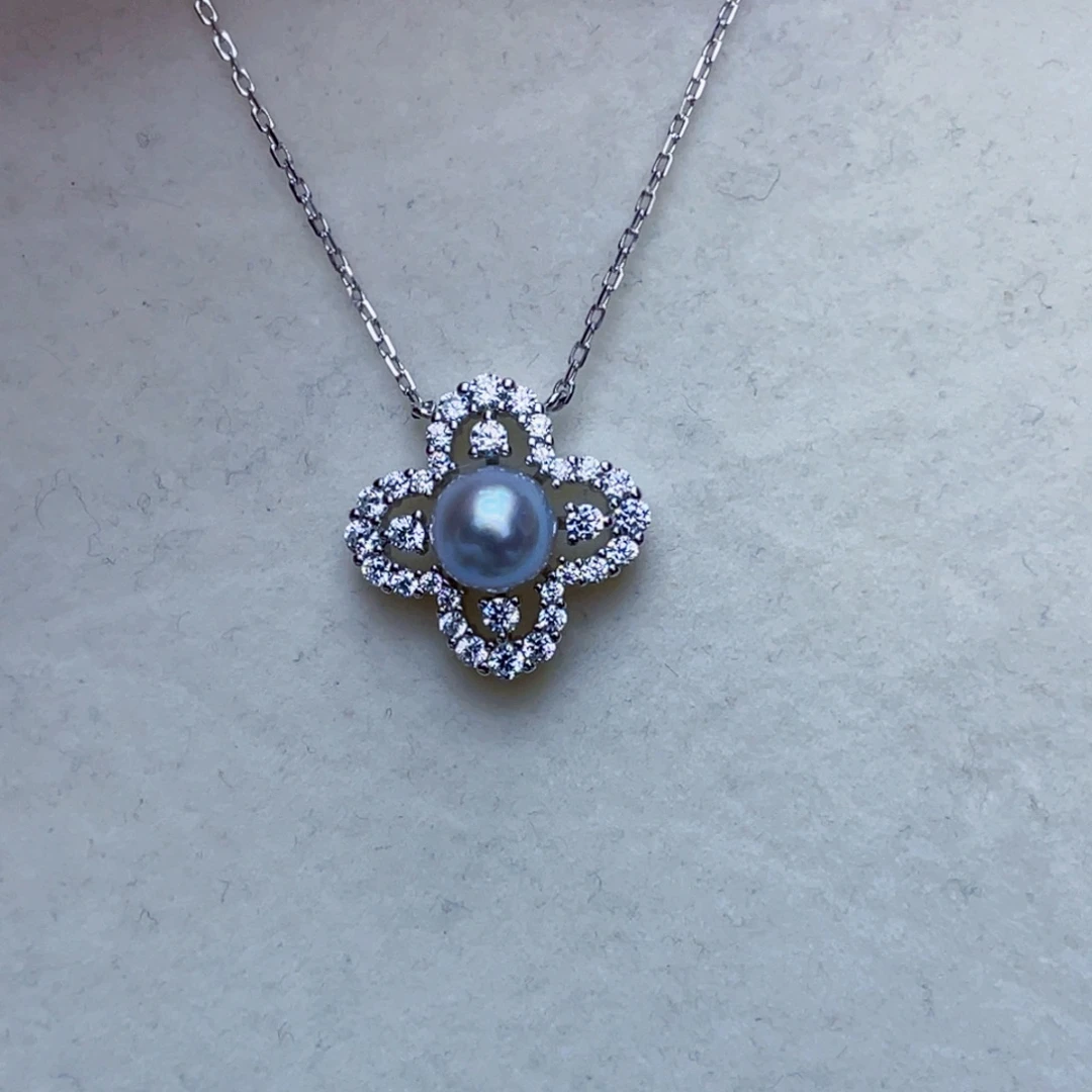 套链海水珍珠银S925镶嵌