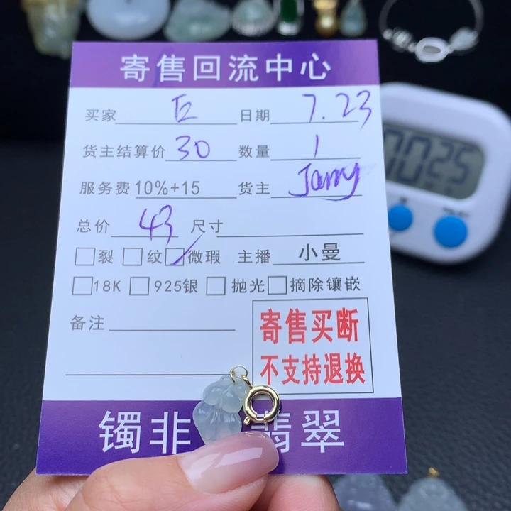 翡翠未镶嵌颈饰E***y