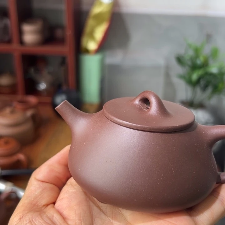 紫砂茶壶紫泥平盖160cc
