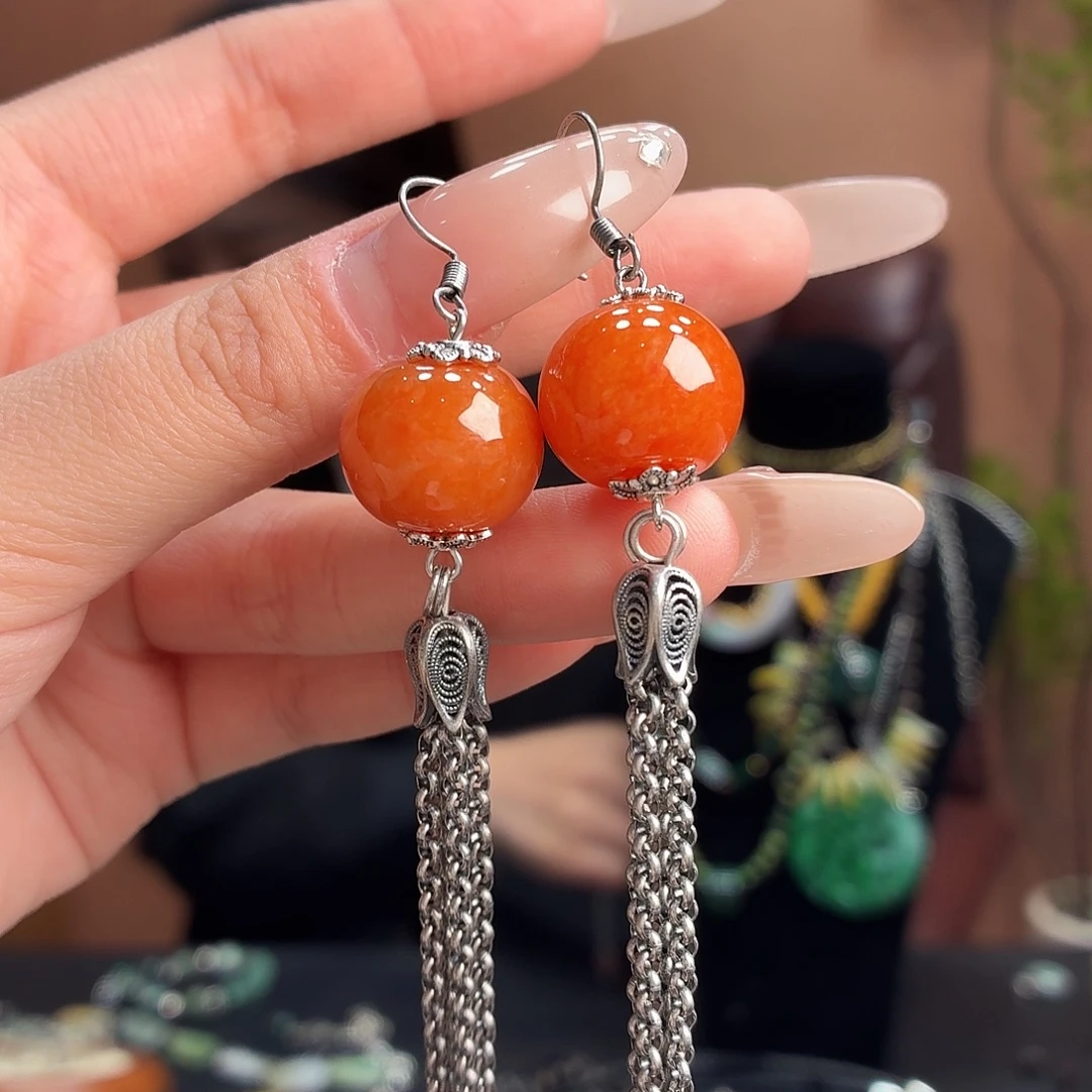 翡翠未镶嵌耳饰耳饰