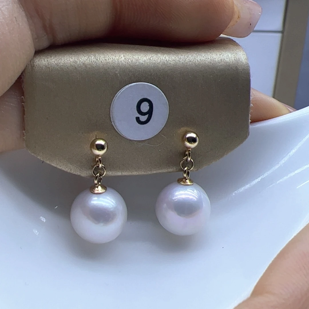 淡水珍珠耳饰银S925镶嵌