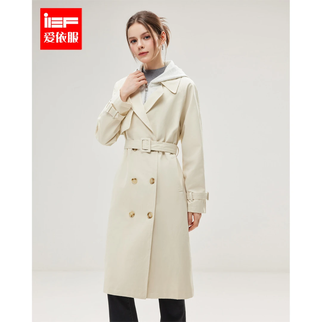IEF/爱依服2025春季i新款法式英伦风气质高级感风衣长外套欧若风