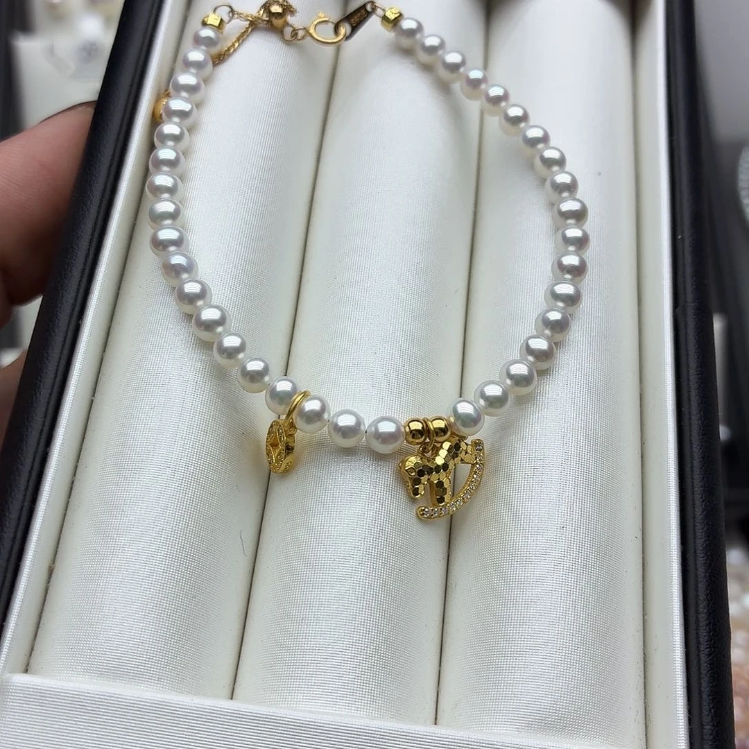 银珍珠手链设计款