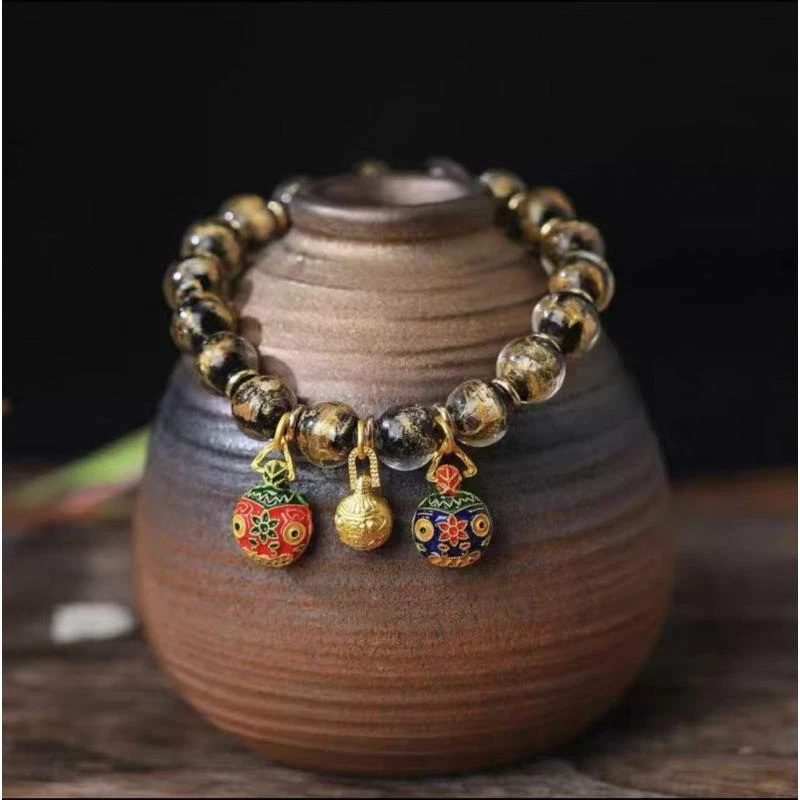 香灰黑琉璃手串菩提-LQ804