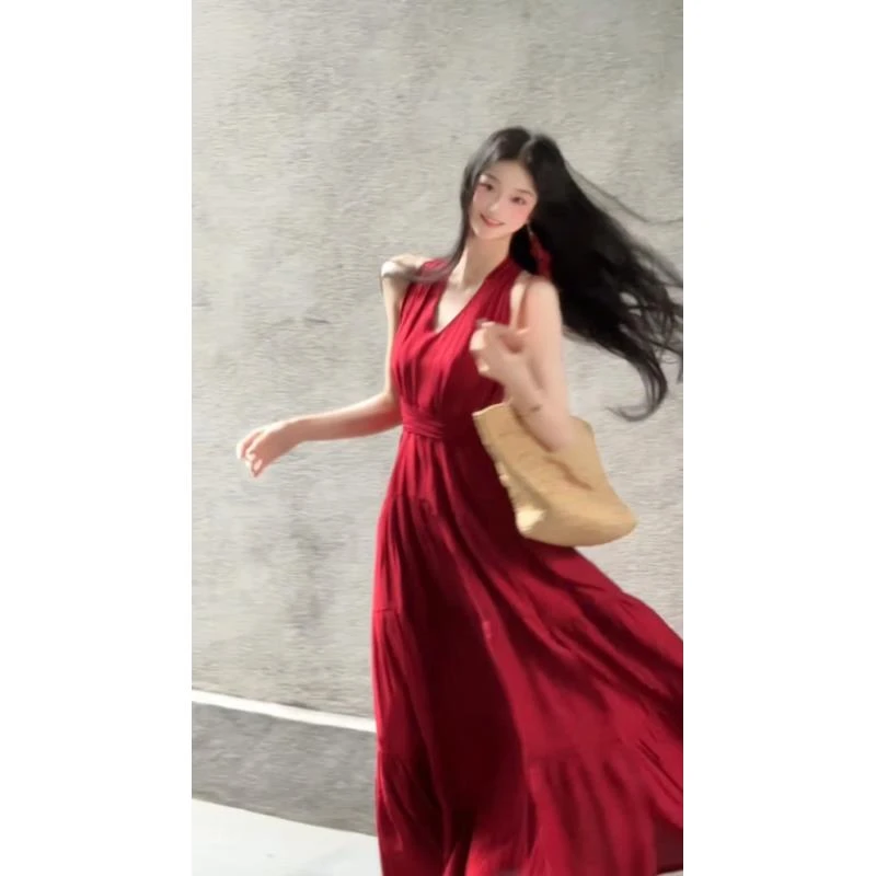 JCC【烟雨梦裙+运补6】法式优雅大方夏季设计感度假长裙连衣裙