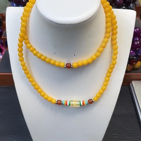 玛瑙未镶嵌手饰黄卡6