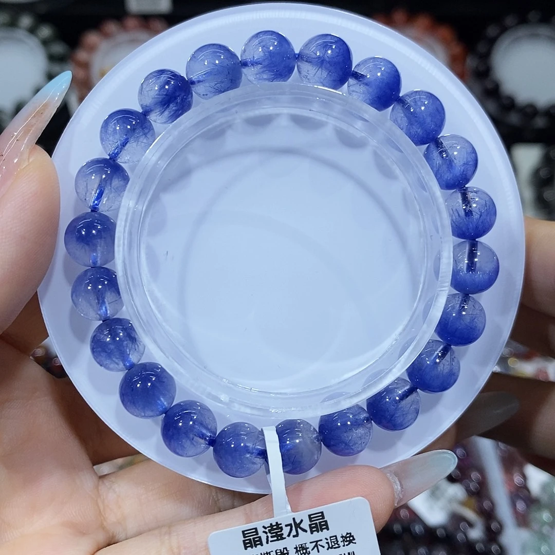 未镶嵌手串水晶蓝线石8