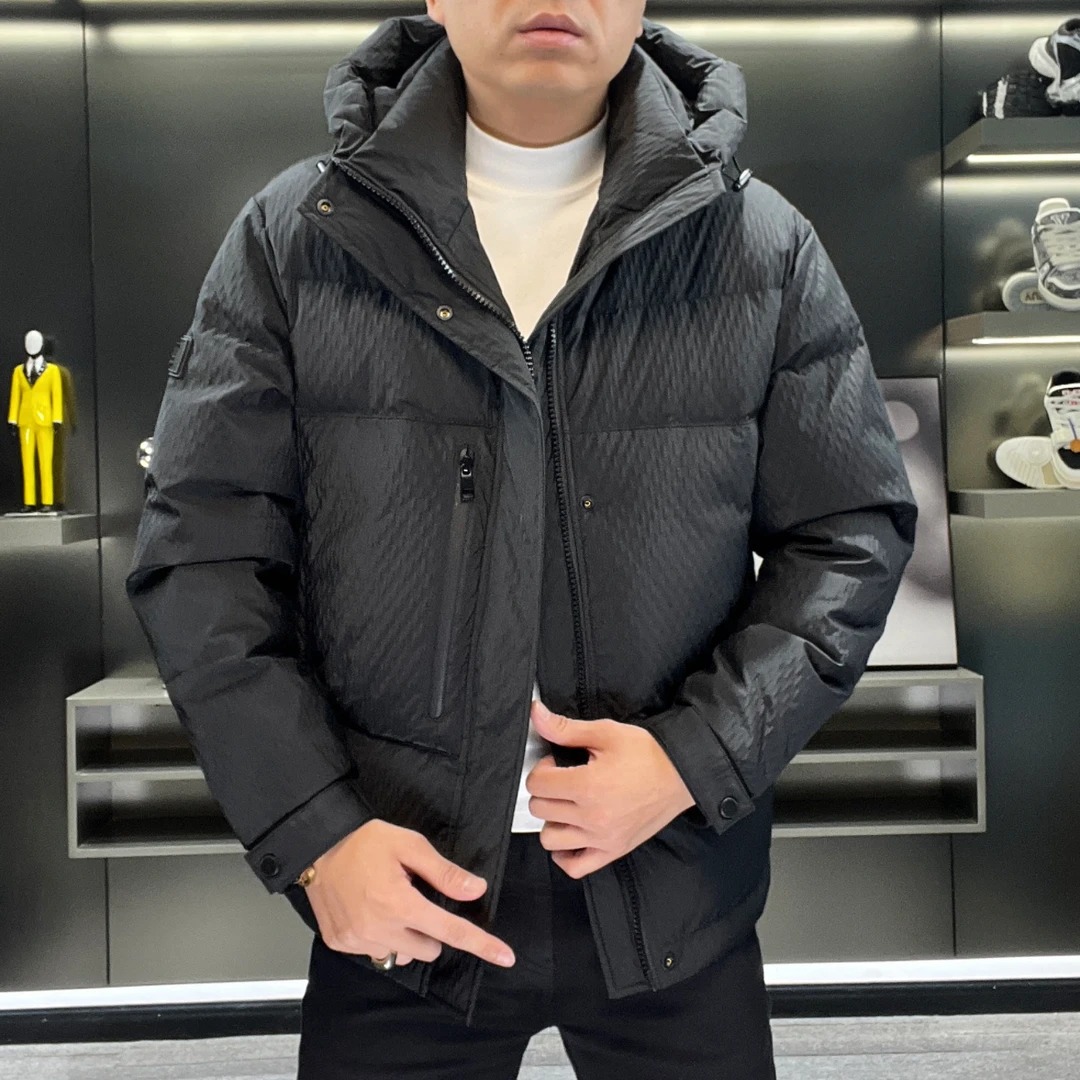 断码清仓特惠【纹理感连帽羽绒服】939男士90鸭绒保暖冬季欧货外套