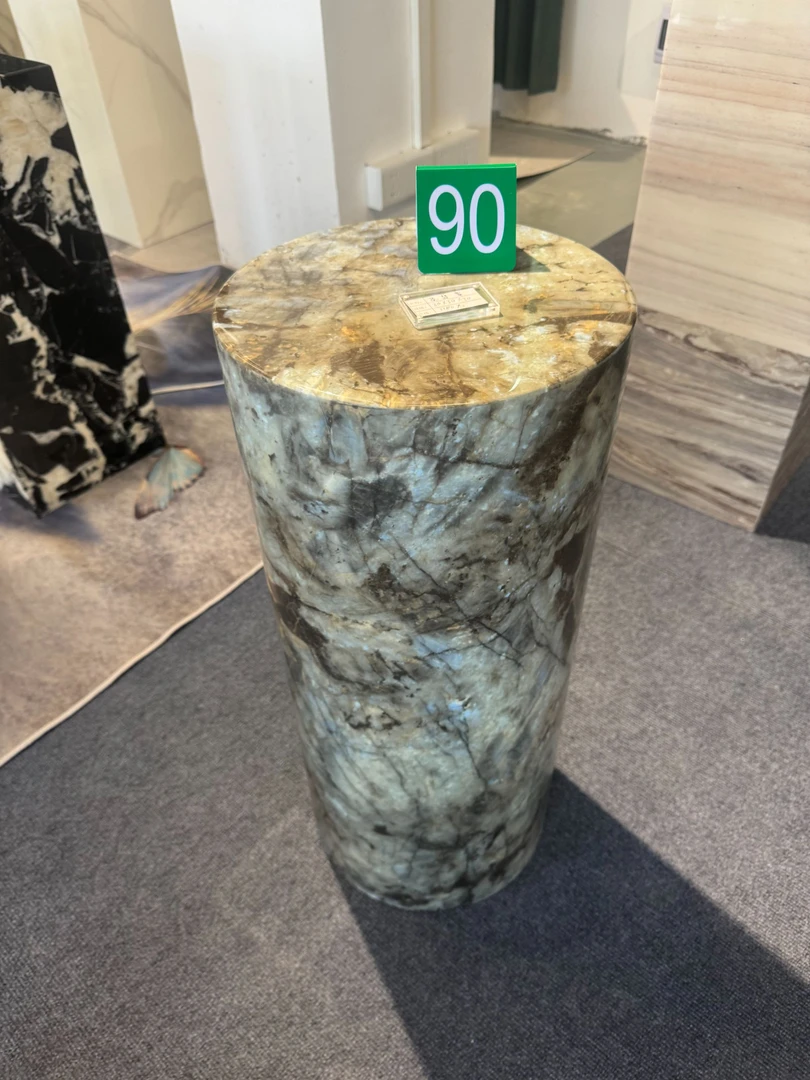 大理石蓝翡翠石墩花架