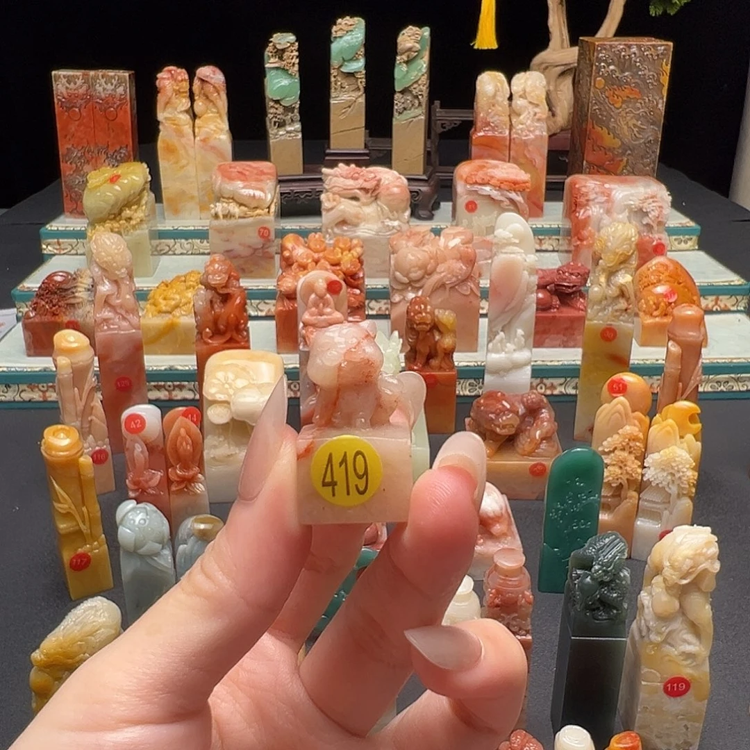野***痞印石寿山石手工制作
