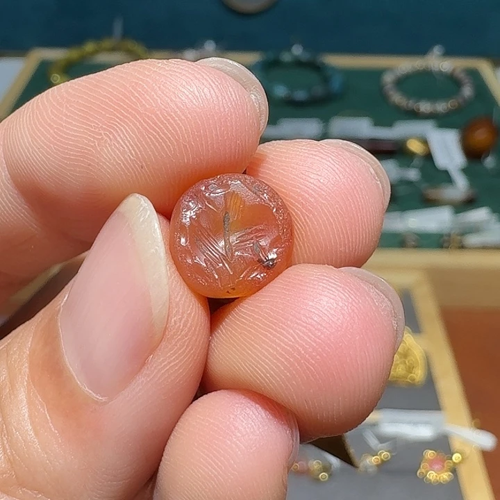 草***原玛瑙/玉髓未镶嵌珠宝半成品10*7.6mm