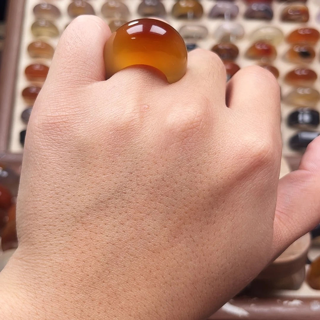 玛瑙/玉髓合金戒指1港15