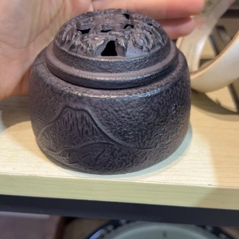 蜜安罐瓷香炉锡茶则