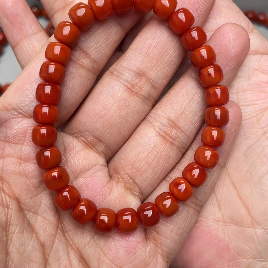 南红玛瑙手串未镶嵌小***星