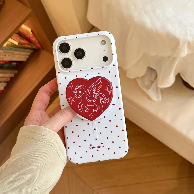 磁吸菲林壳波点小马适用苹果17promax手机壳16promax简约15promax