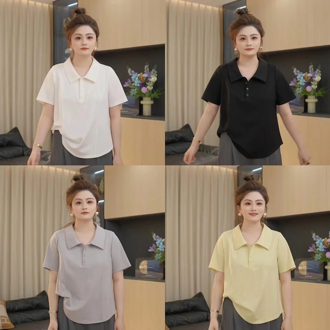 【胖佳佳】经典polo衫 短袖T恤夏季时尚百搭休闲上衣H625Y03343