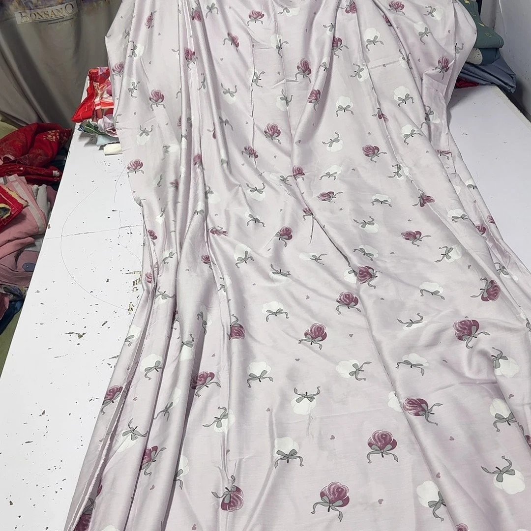 棉5.6米紫色天丝布料