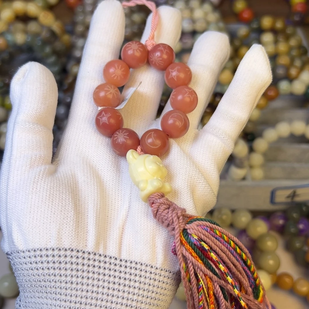 手串菩提根/象牙果日月星辰挂件