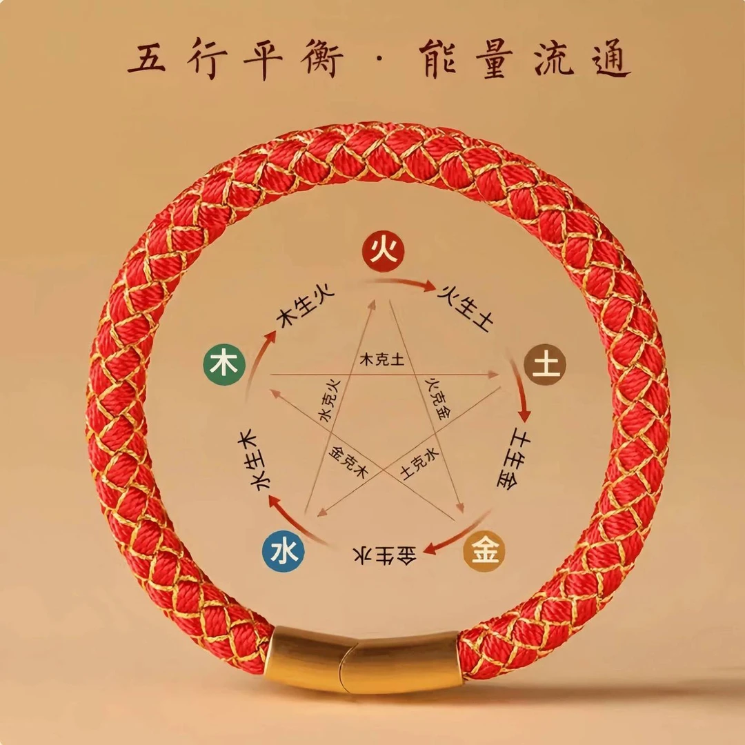 五行龙鳞手绳2025蛇年手链金木水火土手链手工编织红绳情侣守护绳