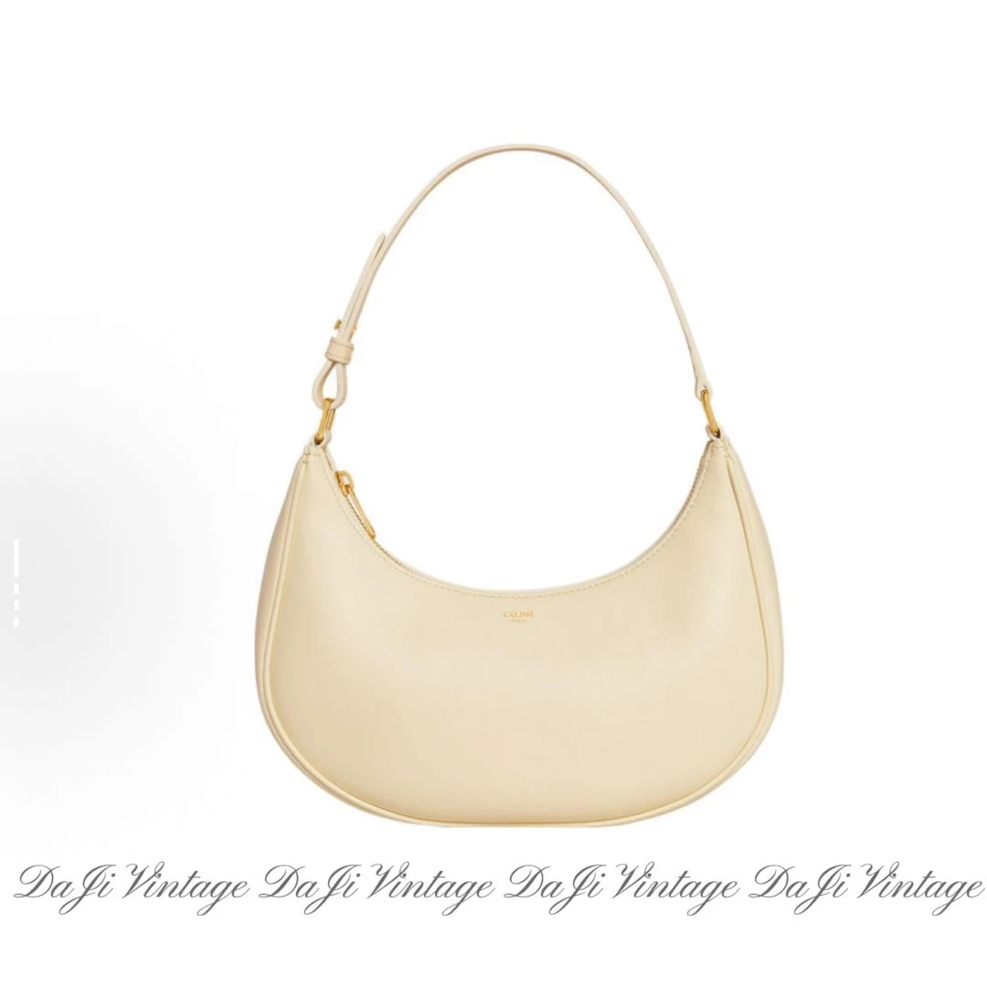 大吉中古/Celine瑟琳淡黄色Ave腋下包