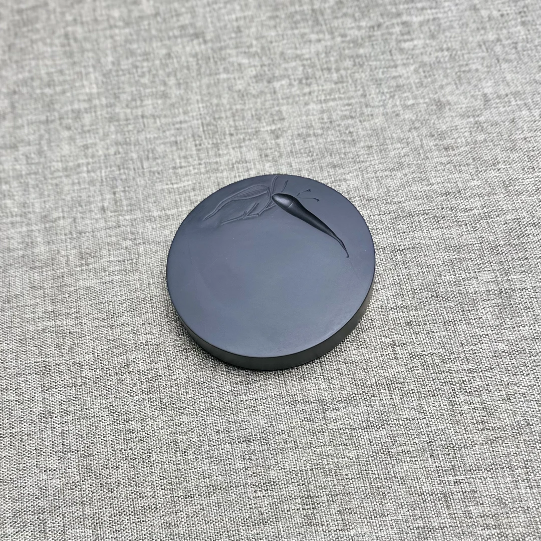 歙砚•金星坑黑龙尾•竹君7.5—1.3厘米砚台
