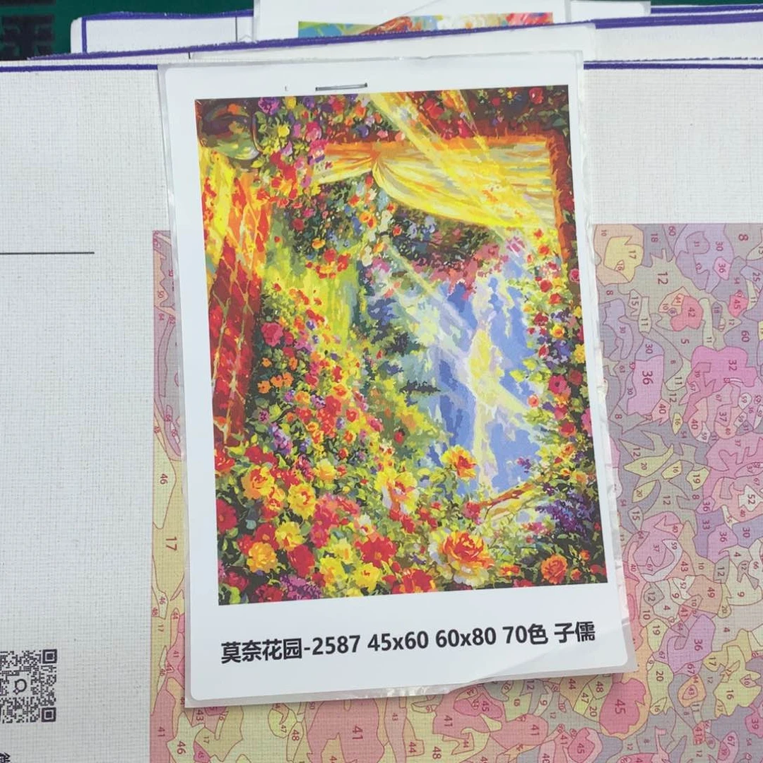 亚麻布T****r（有画布）莫奈花园中尺寸亚麻布