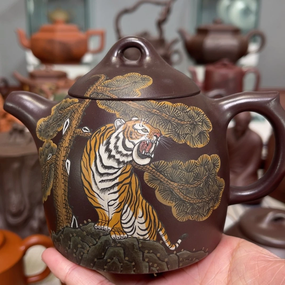 五***色紫砂茶壶紫泥秦权