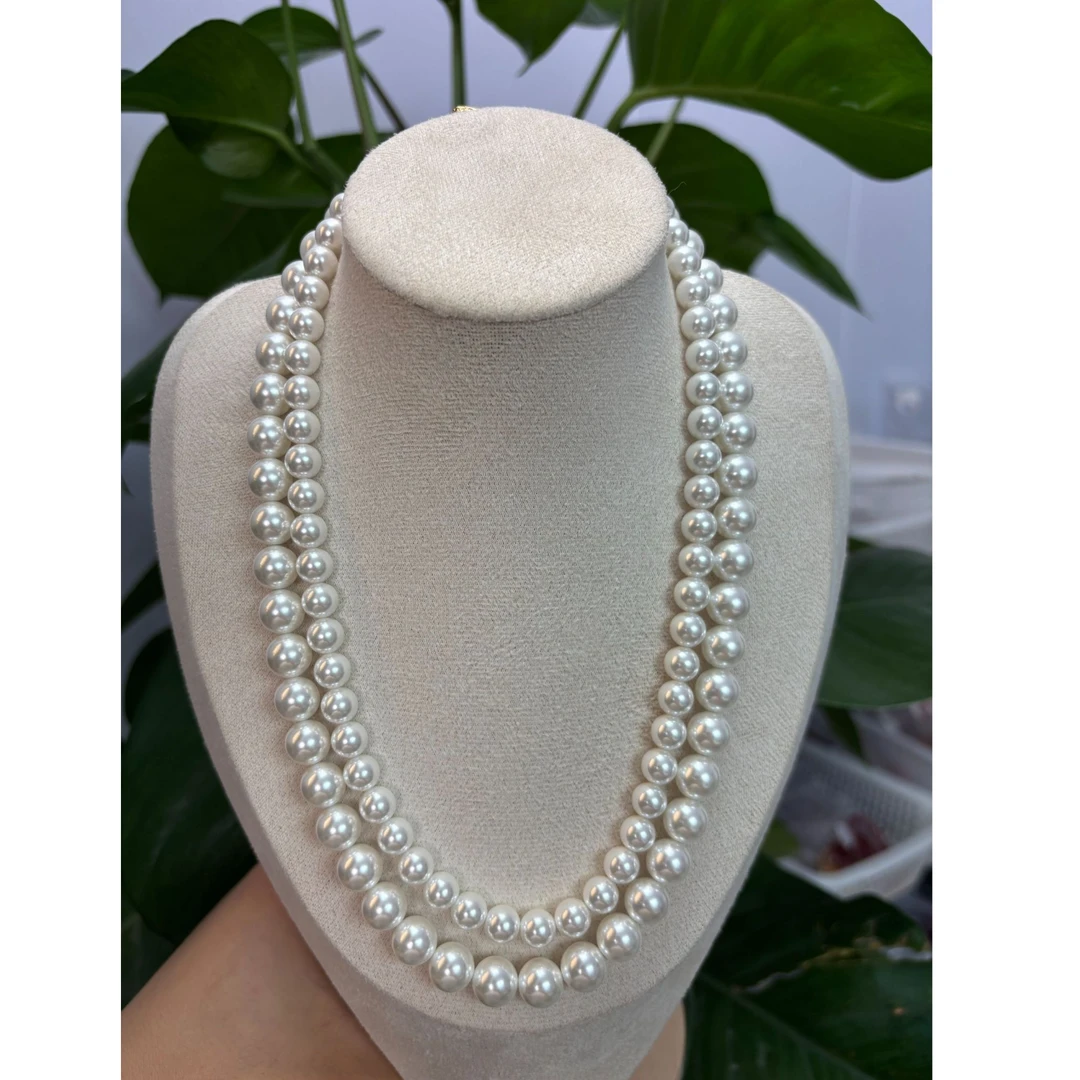 非金属珐琅项链 白色 精致项链 S371