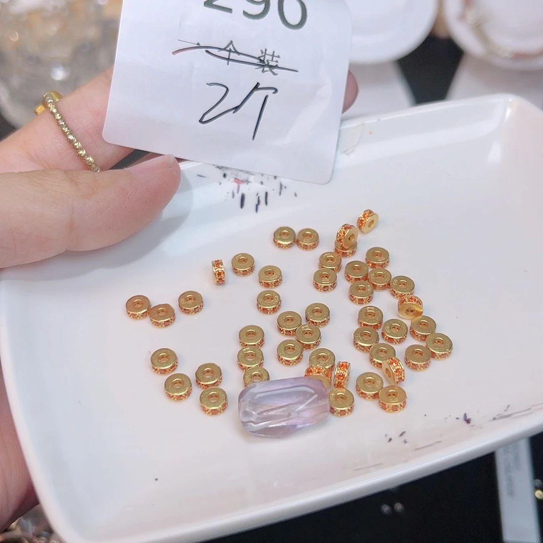 紫晶珠宝半成品银S925镀金镶嵌290