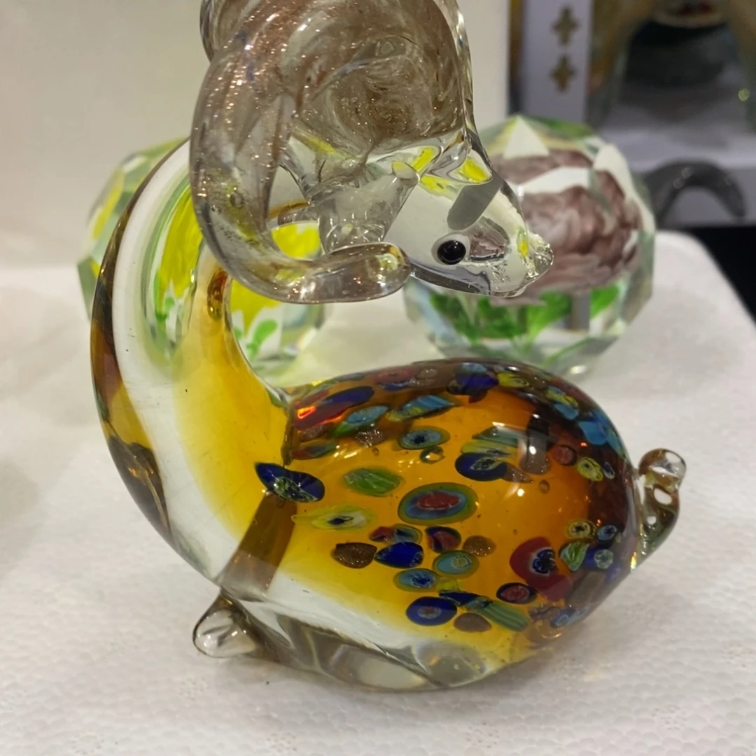 琉璃茶晶万花生肖羊