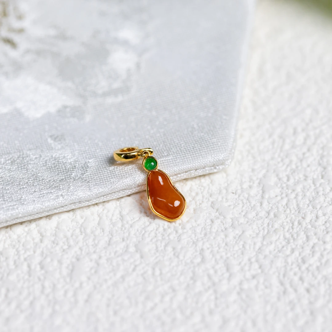 钦点提溜-天然A货翡翠-18K镶嵌-红随行提溜