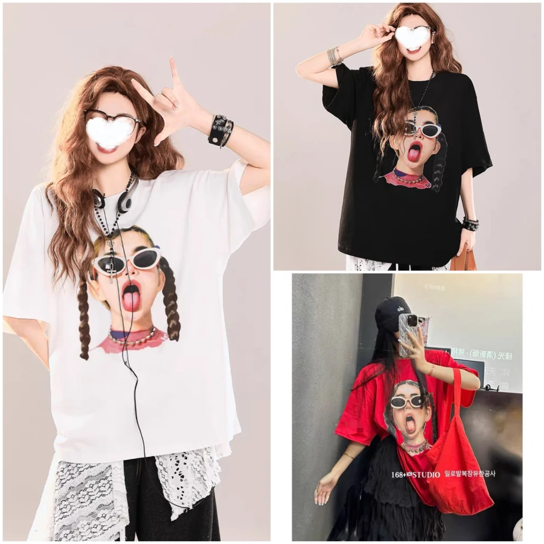 夏季新款莱赛尔天丝雪花棉圆领半袖冰感休闲T恤韩版宽松短袖8569